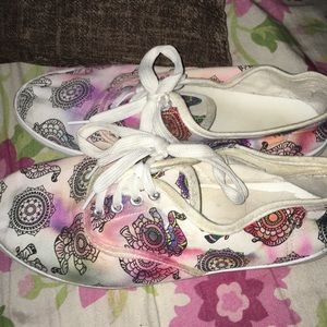 Hand tie-dyed elephant and mandala design